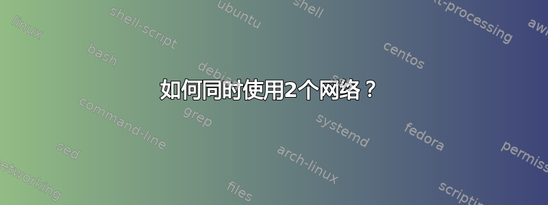 如何同时使用2个网络？