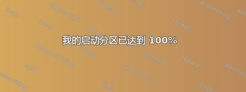 我的启动分区已达到 100% 