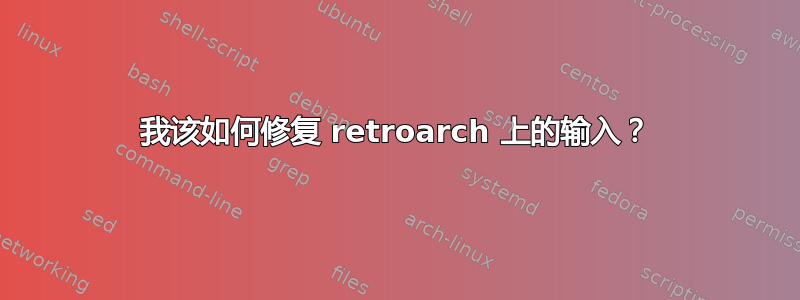 我该如何修复 retroarch 上的输入？