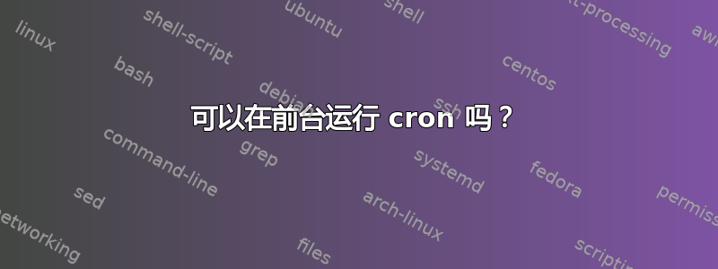 可以在前台运行 cron 吗？