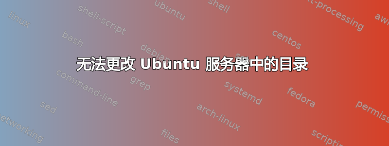 无法更改 Ubuntu 服务器中的目录