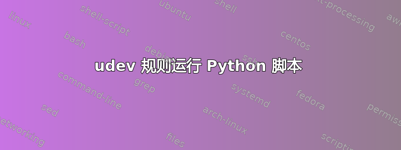 udev 规则运行 Python 脚本