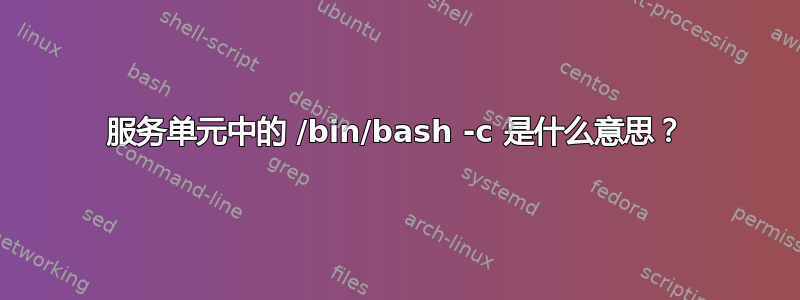 服务单元中的 /bin/bash -c 是什么意思？