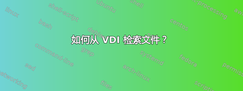 如何从 VDI 检索文件？